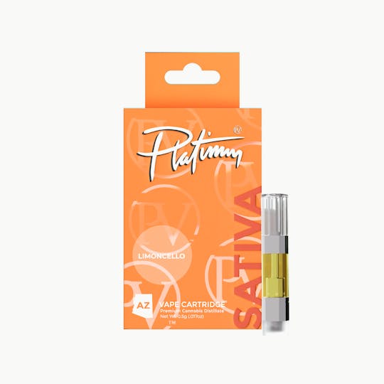 Platinum Vape - Platinum Vape Limoncello (Sativa) 510 Thread Cartridge 0.5g - 1