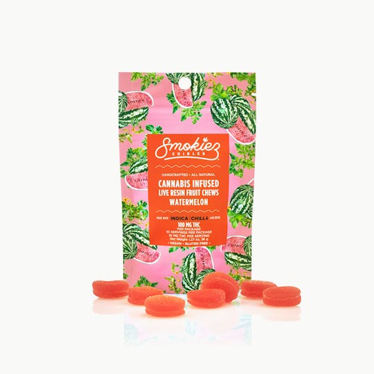 Smokiez Edibles - Watermelon Indica 100mg Live Resin Fruit Chews - AZ - 1
