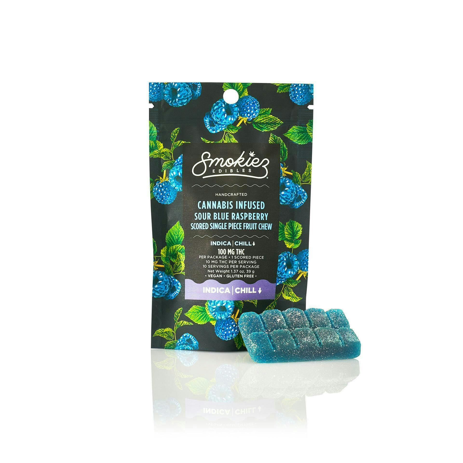 Smokiez Edibles - Sour Blue Raspberry Fruit Chew | 100mg - 1