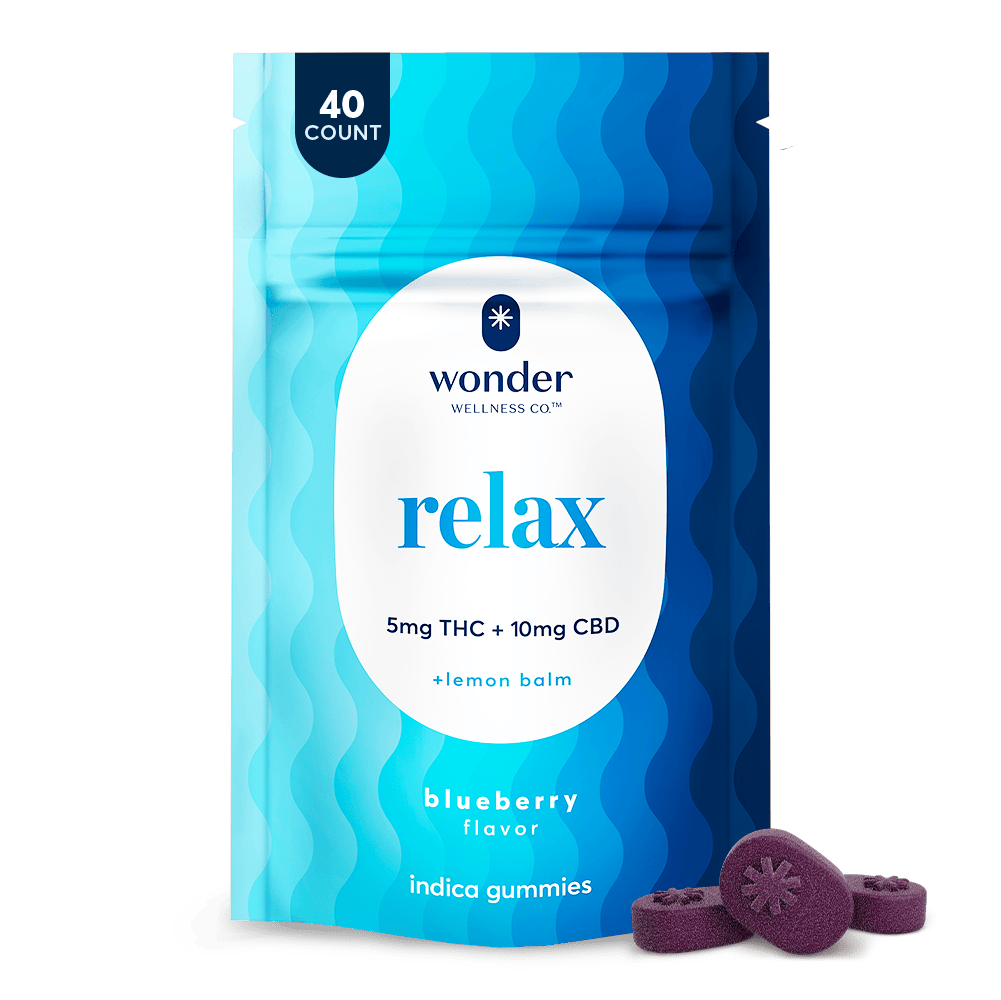 * Wonder Wellness Co. - Wonder Wellness | Relax | Blueberry 2:1 Gummies | 200mg | 40ct | 5mg/ea - 1