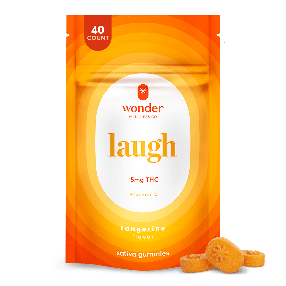 * Wonder Wellness Co. - Wonder Wellness | Laugh | Tangerine Gummies | 200mg | 40ct | 5mg/ea - 1