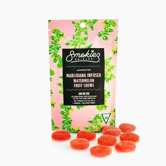 Smokiez Edibles - Watermelon Fruit Chews | 200mg | 20ct | 10mg/ea - 1