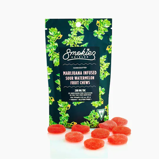 Smokiez Edibles - Sour Watermelon Fruit Chews | 200mg | 20ct | 10mg/ea - 1