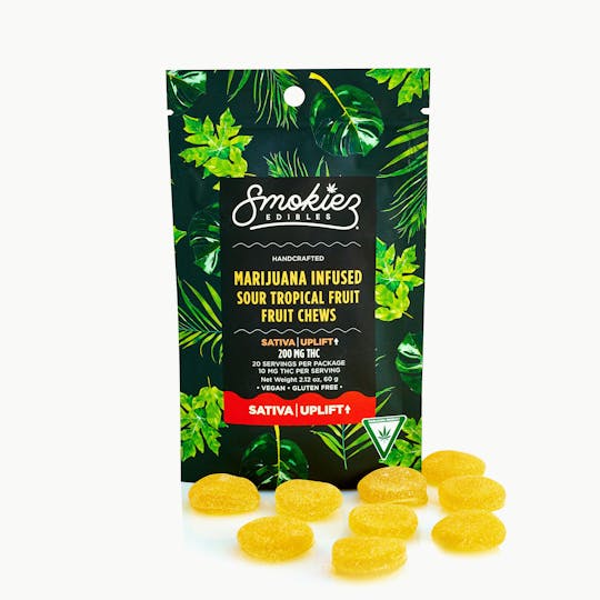 Smokiez Edibles - Sour Tropical Fruit | Sativa Uplift | 200mg THC Fruit Chews - MI - 1