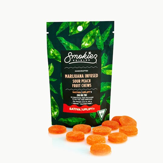 Smokiez Edibles - Sour Peach | Sativa Uplift | 200mg THC Fruit Chews - MI - 1