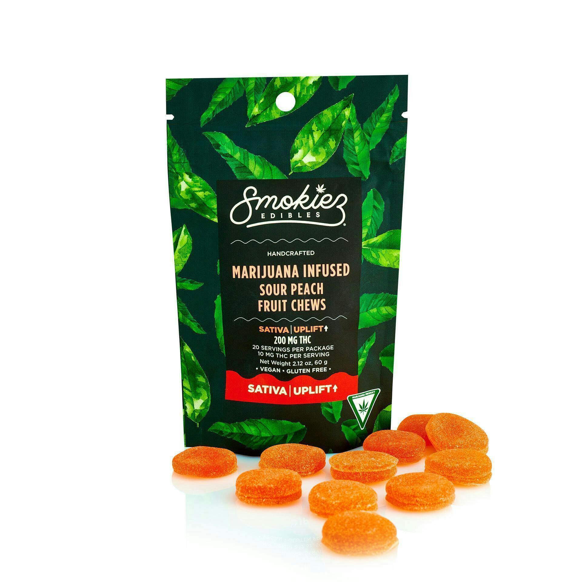Smokiez Edibles - Sour Peach Fruit Chews | 200mg | 20ct | 10mg/ea - 1