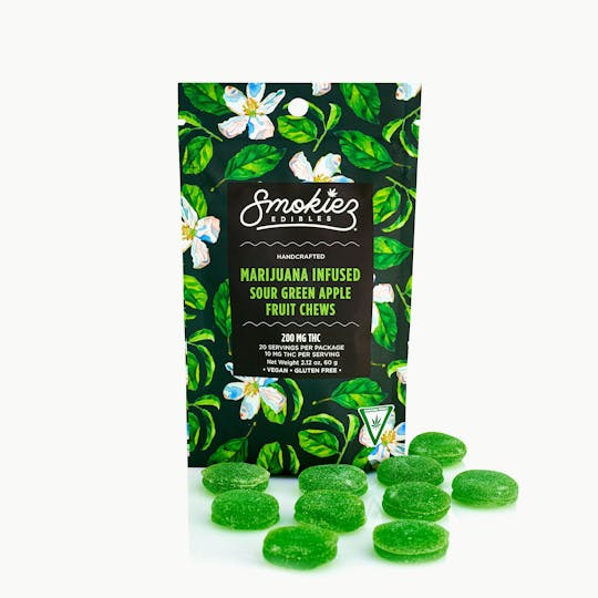Smokiez Edibles - Sour Green Apple | 200mg THC Fruit Chews - MI - 1
