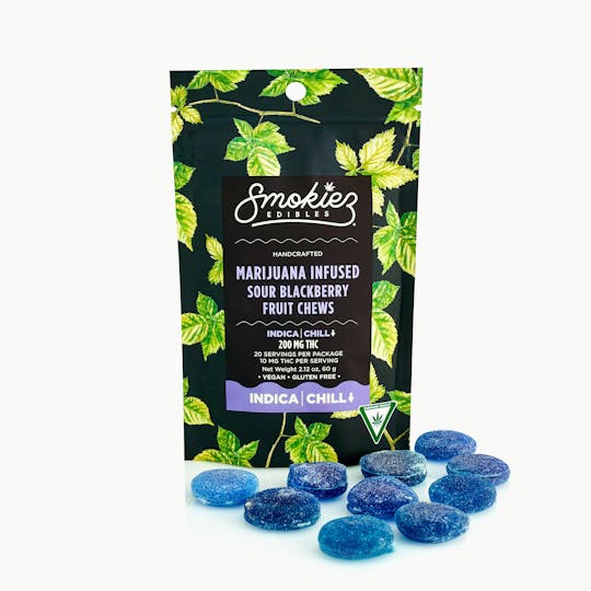 Smokiez Edibles - Sour Blackberry | Indica Chill | 200mg THC Fruit Chews - MI - 1