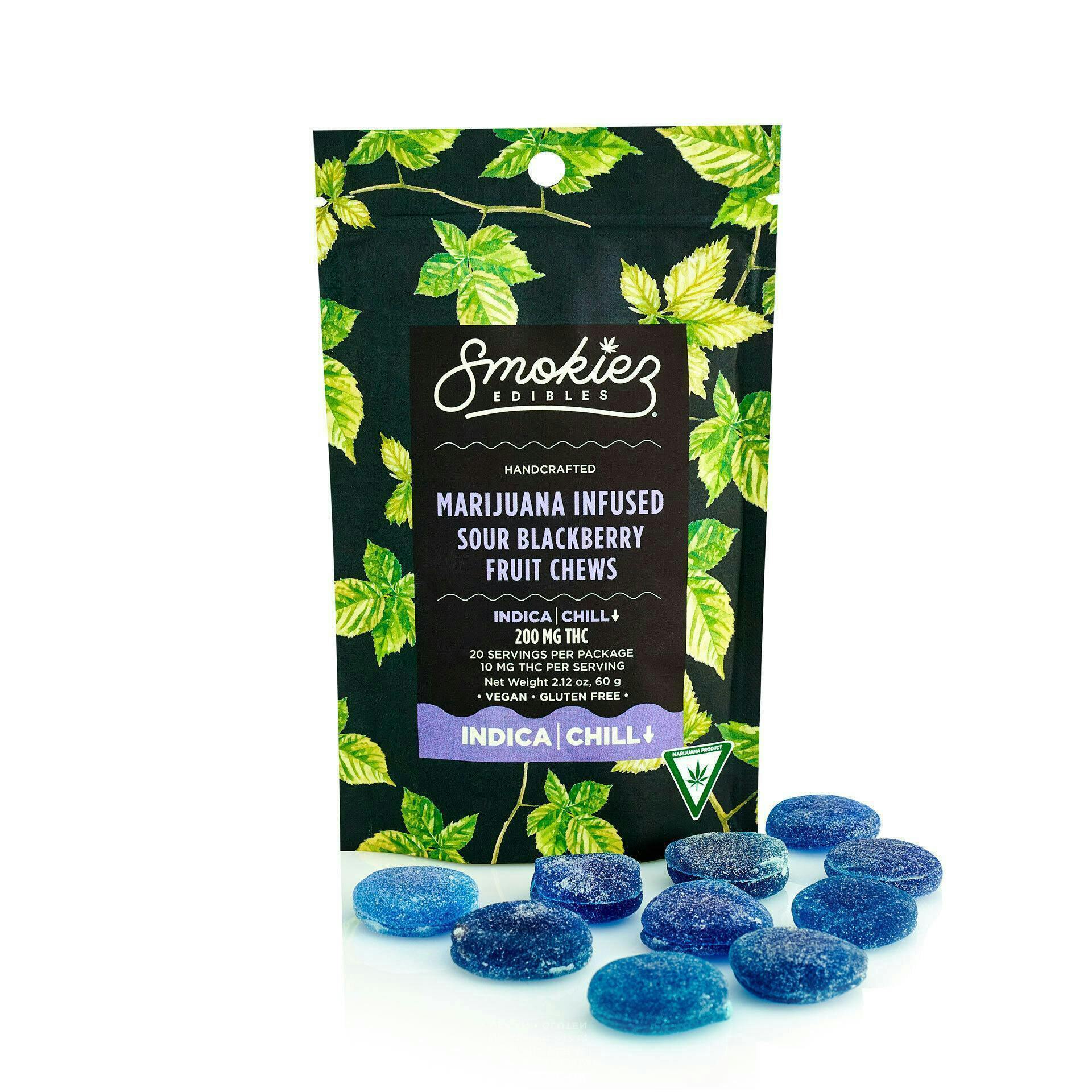 Smokiez Edibles - Sour Blackberry Fruit Chews | 200mg | 20ct | 10mg/ea - 1