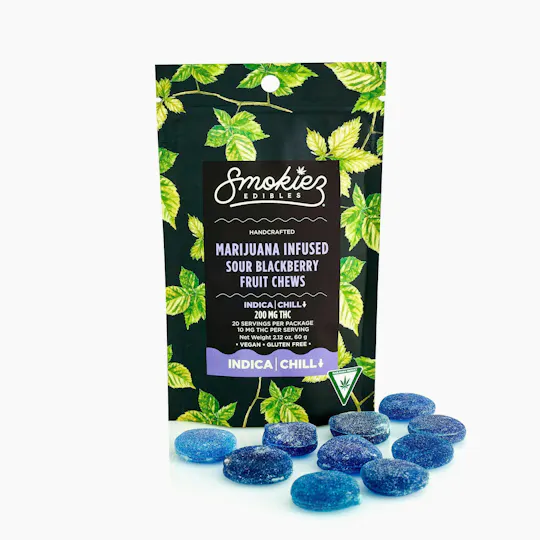 Smokiez Edibles - Sour Blackberry Fruit Chews | 200mg | 20ct | 10mg/ea - 1