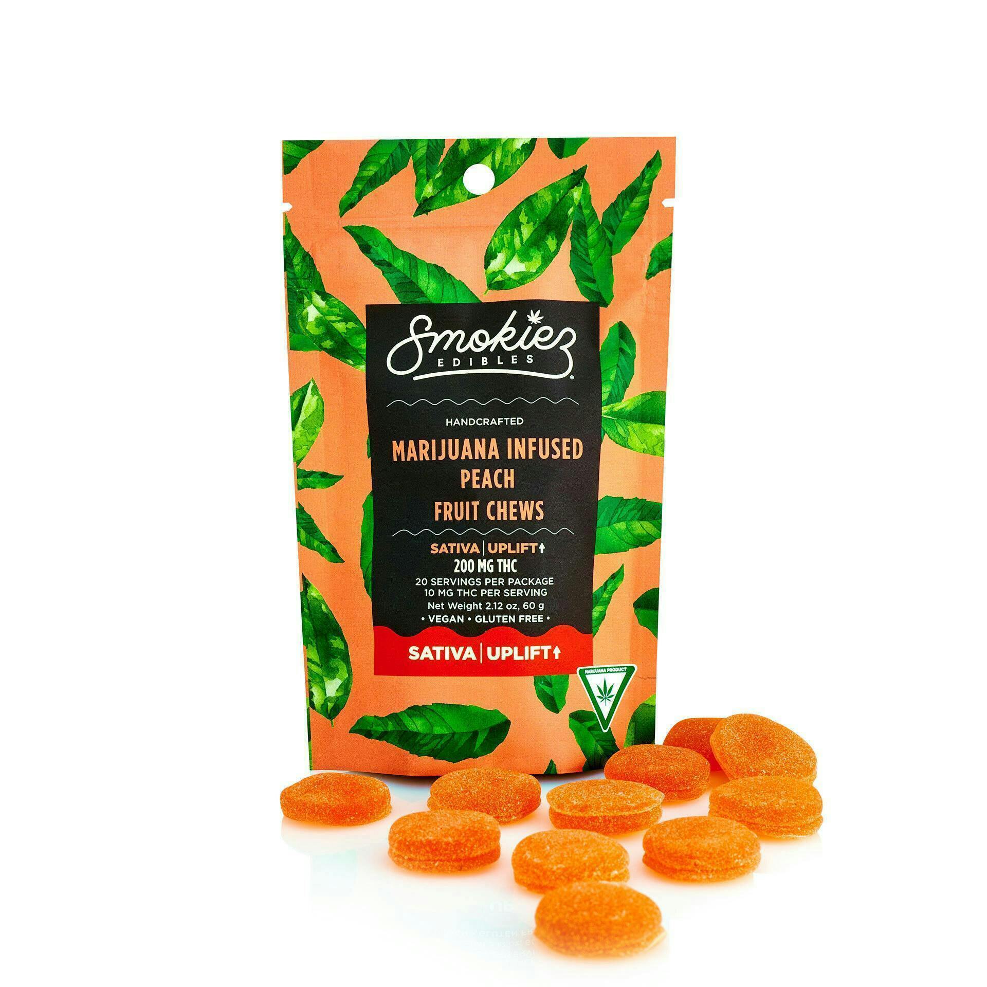 Smokiez Edibles - Peach Fruit Chews | 200mg | 20ct | 10mg/ea - 1