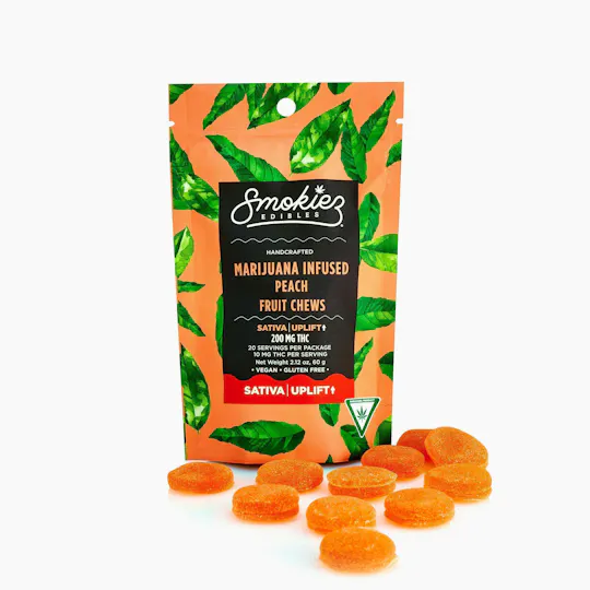 Smokiez Edibles - Peach Fruit Chews | 200mg | 20ct | 10mg/ea - 1