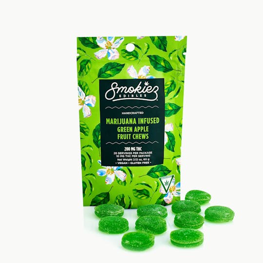 Smokiez Edibles - Green Apple | 200mg THC Fruit Chews - MI - 1