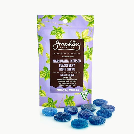 Smokiez Edibles - Blackberry | Indica Chill | 200mg THC Fruit Chews - MI - 1