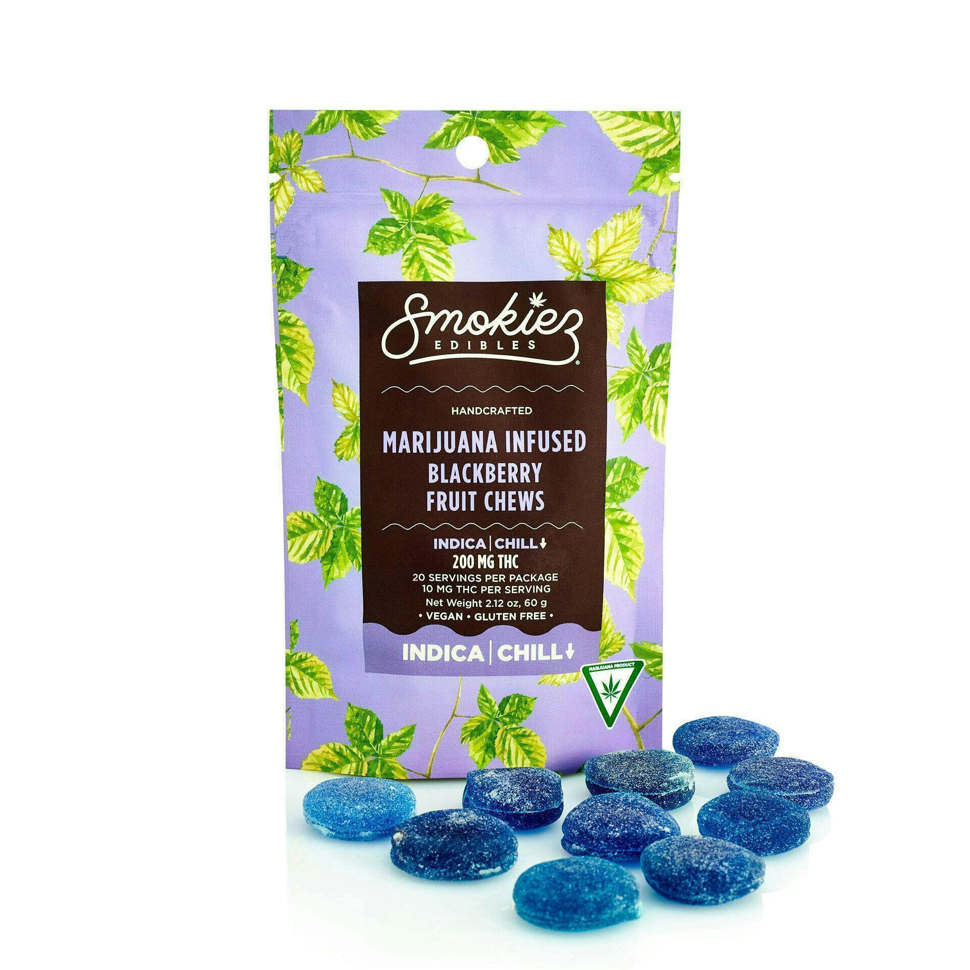Smokiez Edibles - Blue Raspberry Fruit Chews | 200mg | 20ct | 10mg/ea - 1