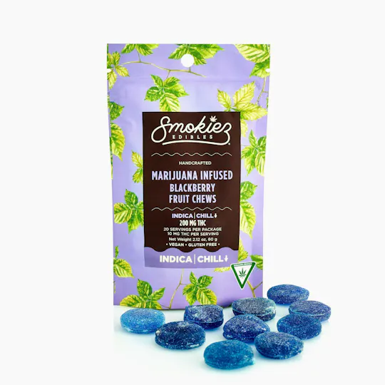 Smokiez Edibles - Blue Raspberry Fruit Chews | 200mg | 20ct | 10mg/ea - 1