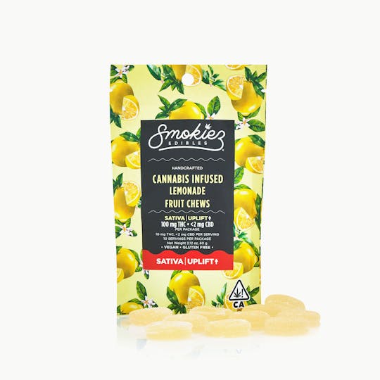 Smokiez Edibles - Smokiez Lemonade SATIVA 100mg THC Fruit Chews - CA - 1