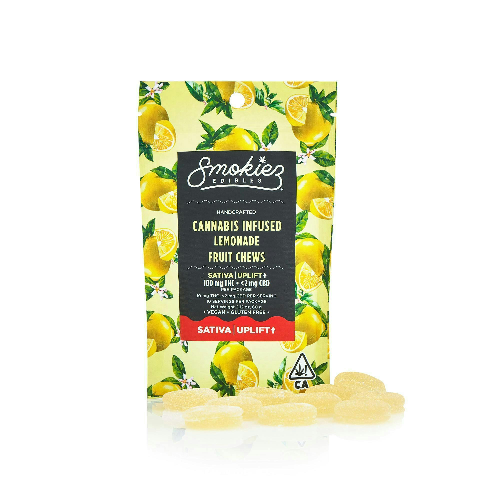 Smokiez Edibles - Lemonade Fruit Chews | 100mg | 10ct | 10mg/ea - 1
