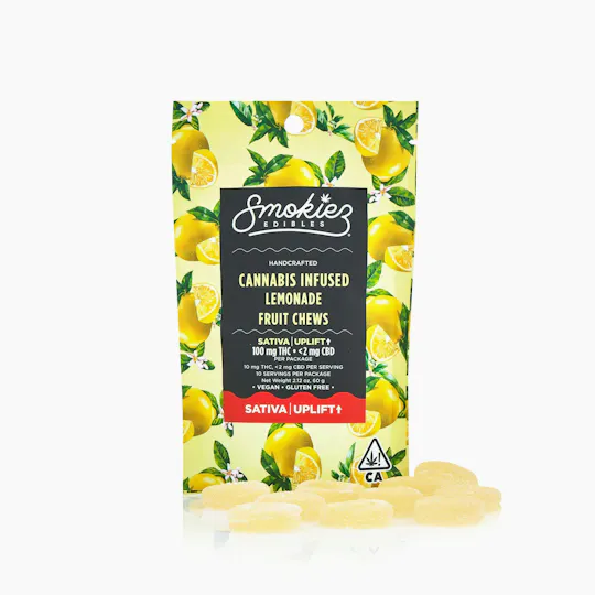 Smokiez Edibles - Lemonade Fruit Chews | 100mg | 10ct | 10mg/ea - 1