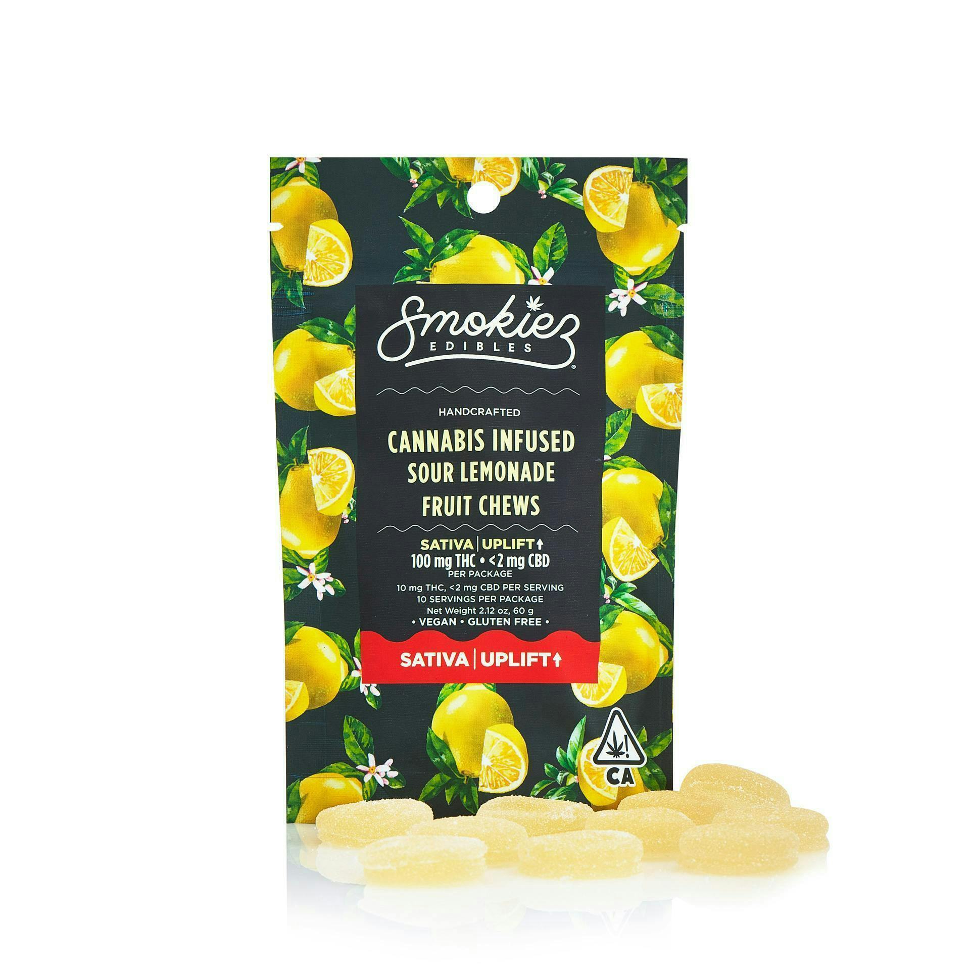 Smokiez Edibles - Sour Lemonade Fruit Chews | 100mg | 10ct | 10mg/ea - 1