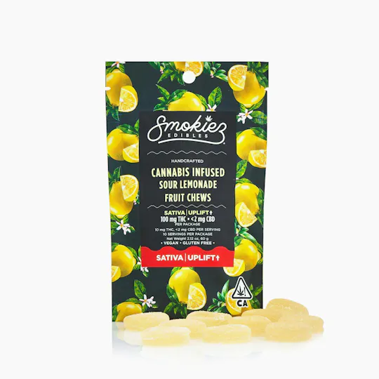 Smokiez Edibles - Sour Lemonade Fruit Chews | 100mg | 10ct | 10mg/ea - 1