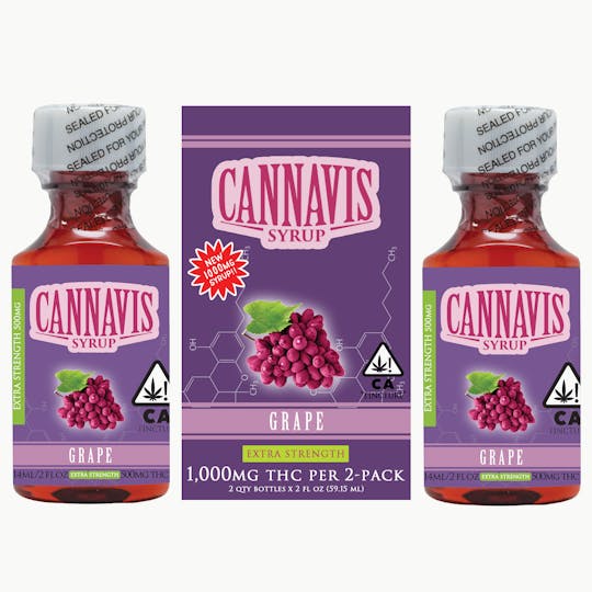 Cannavis - 1,000MG Grape Syrup Tincture Box (2pk) - 1