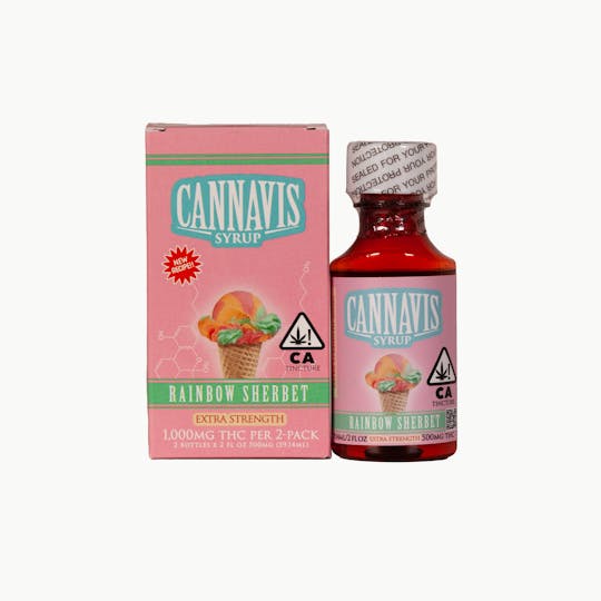 Cannavis - 1,000MG Rainbow Sherbet Syrup Tincture Box (2pk) - 1