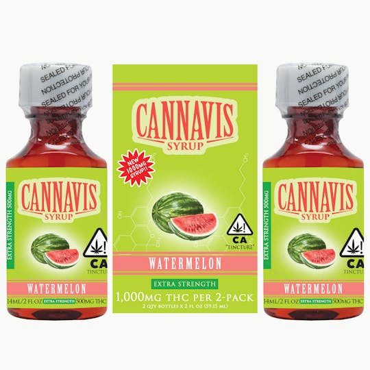 Cannavis - 1,000MG Watermelon Syrup Tincture Box (2pk) - 1