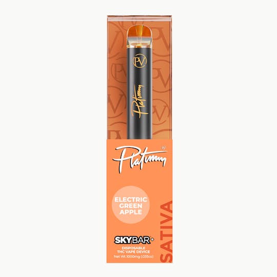 Platinum Vape - Platinum x Skybar+ Electric Green Apple (Sativa) Disposable 1g - 1