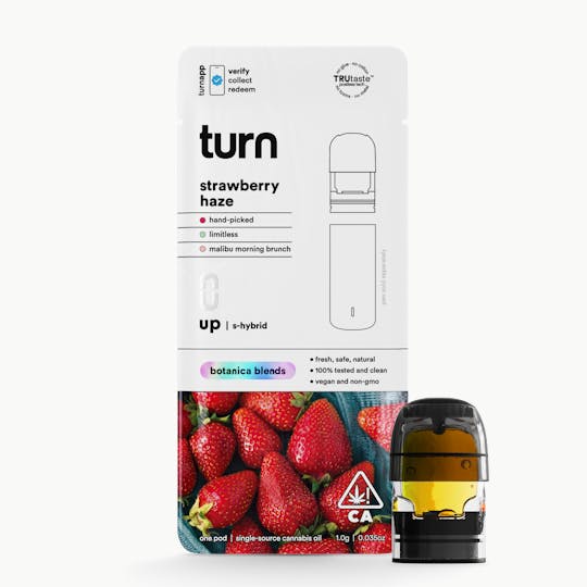 turn - 1.0g pod | strawberry haze | botanica blends | up | - 1