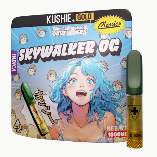 Kushie Brand - Skywalker OG (Indica) - Kushie+ Gold 1G Vape Cartridge - 1