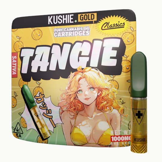 Kushie Brand - Tangie (Sativa) - Kushie+ Gold 1G Vape Cartridge - 1