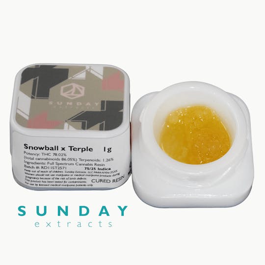 Sunday Extracts - 1g Concentrate Snowball x Terple - 1