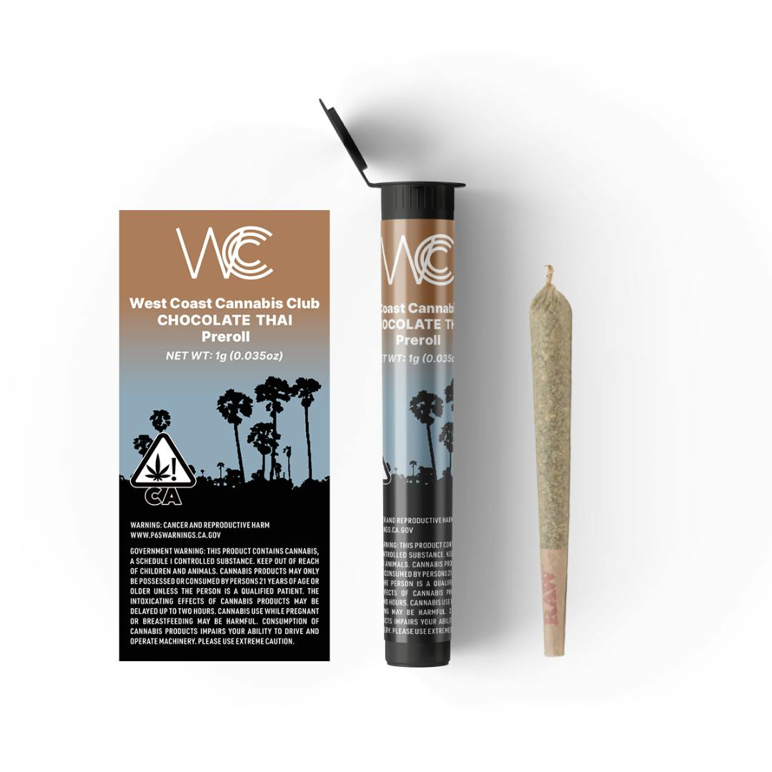 West Coast Cannabis Club - WCC | Chocolate Thai Preroll - 1