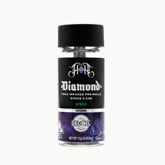 Heavy Hitters - 3-Pack Diamond Infused Pre-Roll: Decibel Gardens: Roswell 47 - 1