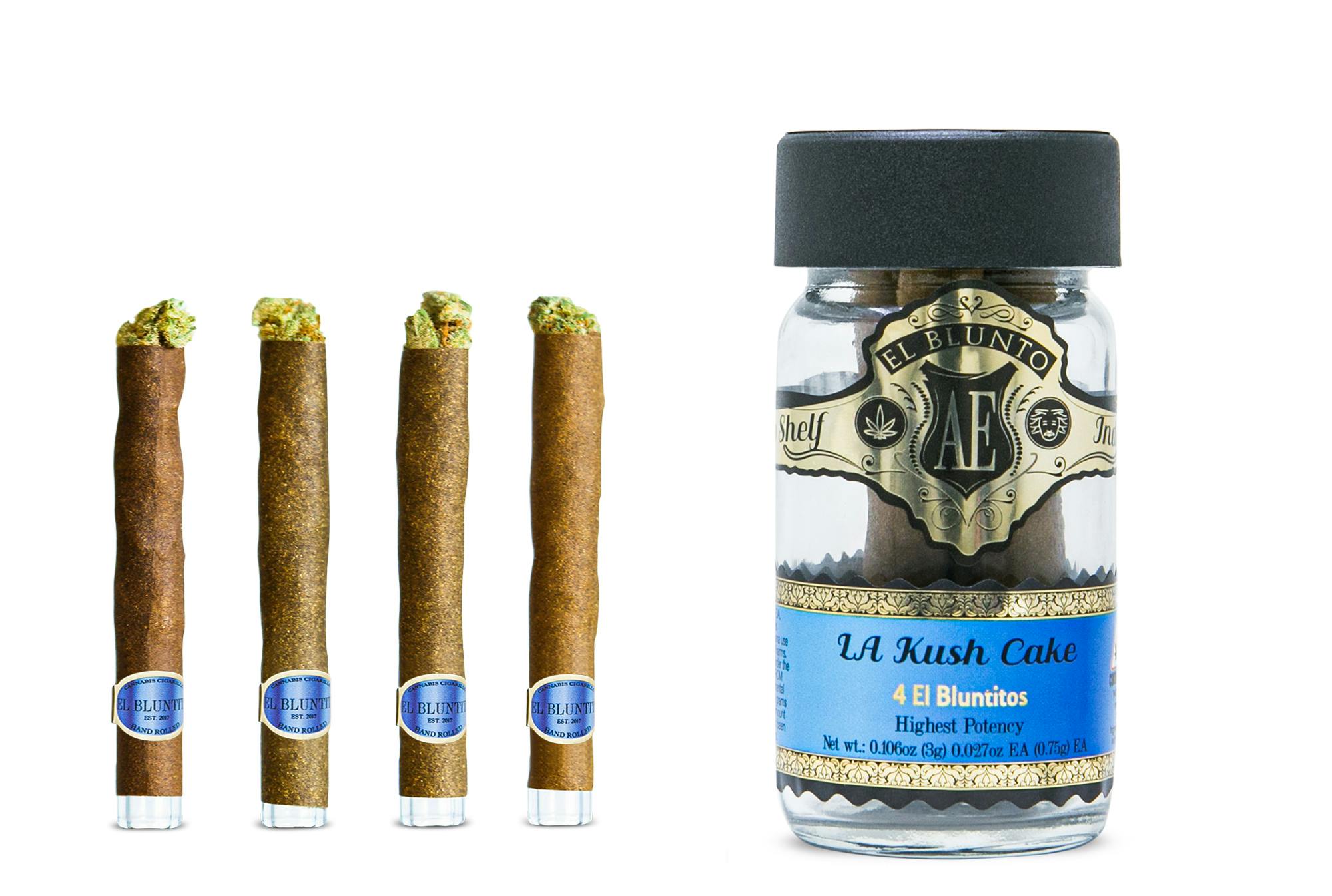 El Blunto by Albert Einstone's - El Bluntito - 4-Pack - LA Kush Cake- 4 x .75G [Mini Blunt] - 1