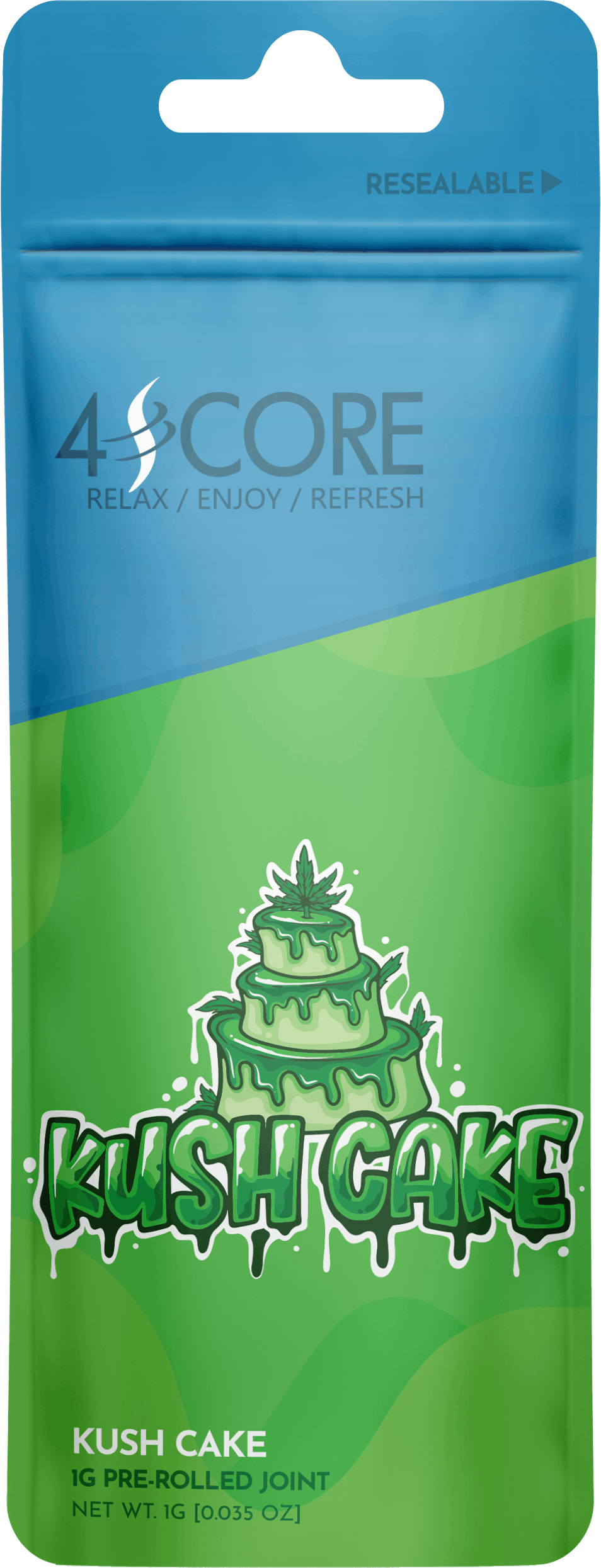 Kush Cake 1 Gram Full Flower PreRoll 4SCORE