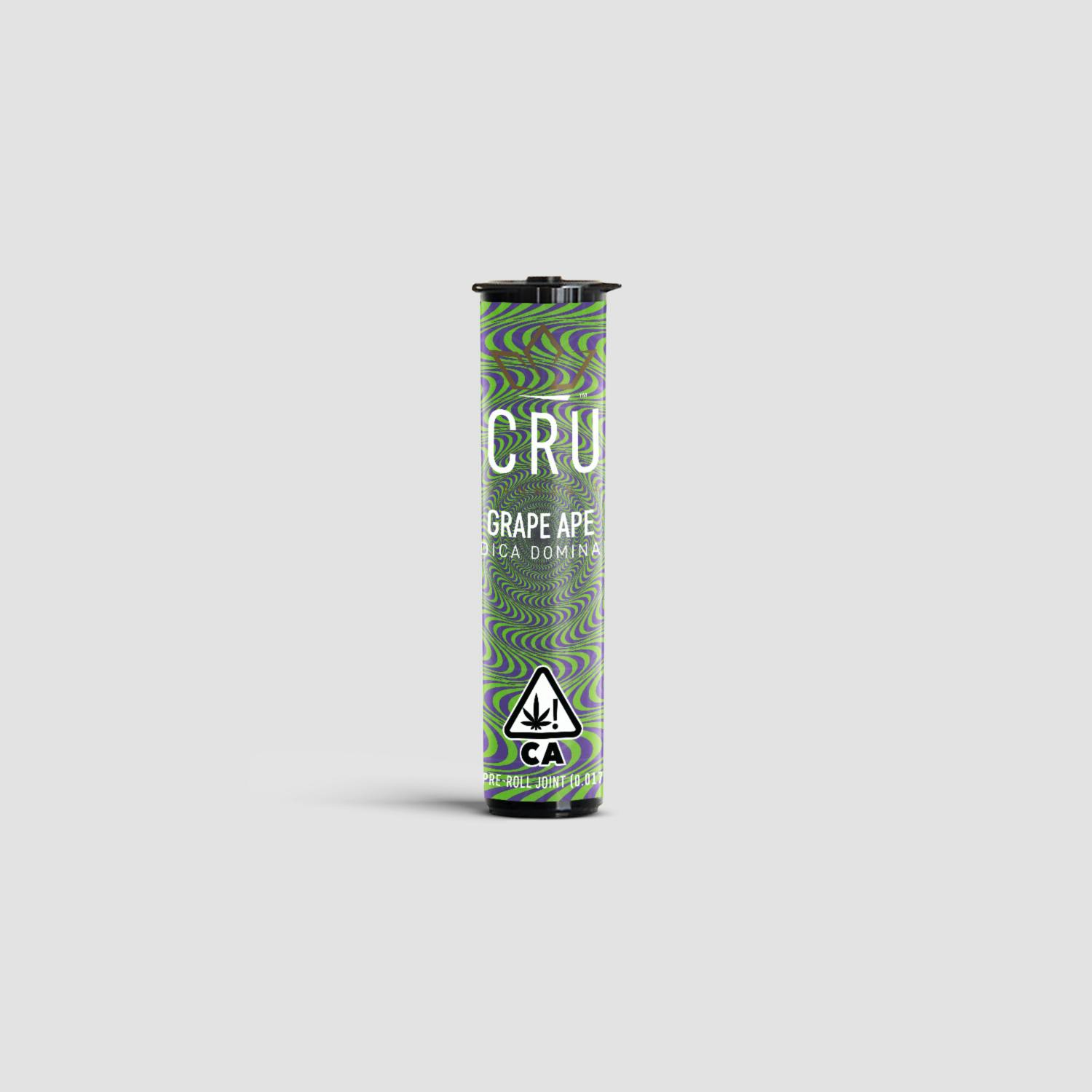 CRU Cannabis - Grape Ape (0.5G Pre-Roll) - 1