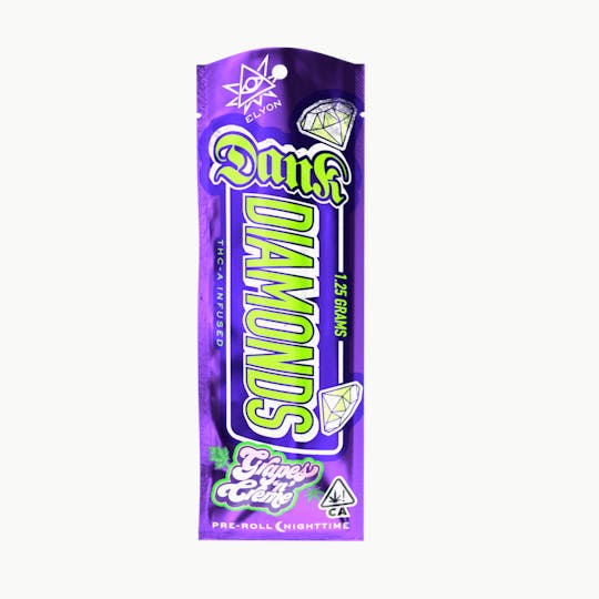 Bango Distribution - Grapes N Cream | Dank Diamonds Infused Pre-Roll | 1.25 Grams - 1