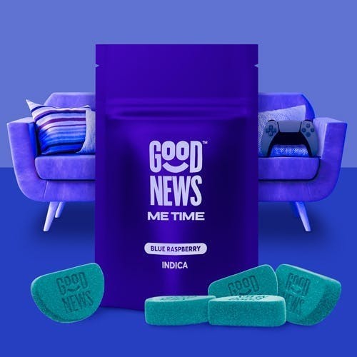 Good News - Good News | Me Time | Blue Raspberry Gummies | 100mg | 10 ct | 10mg/ea - 1