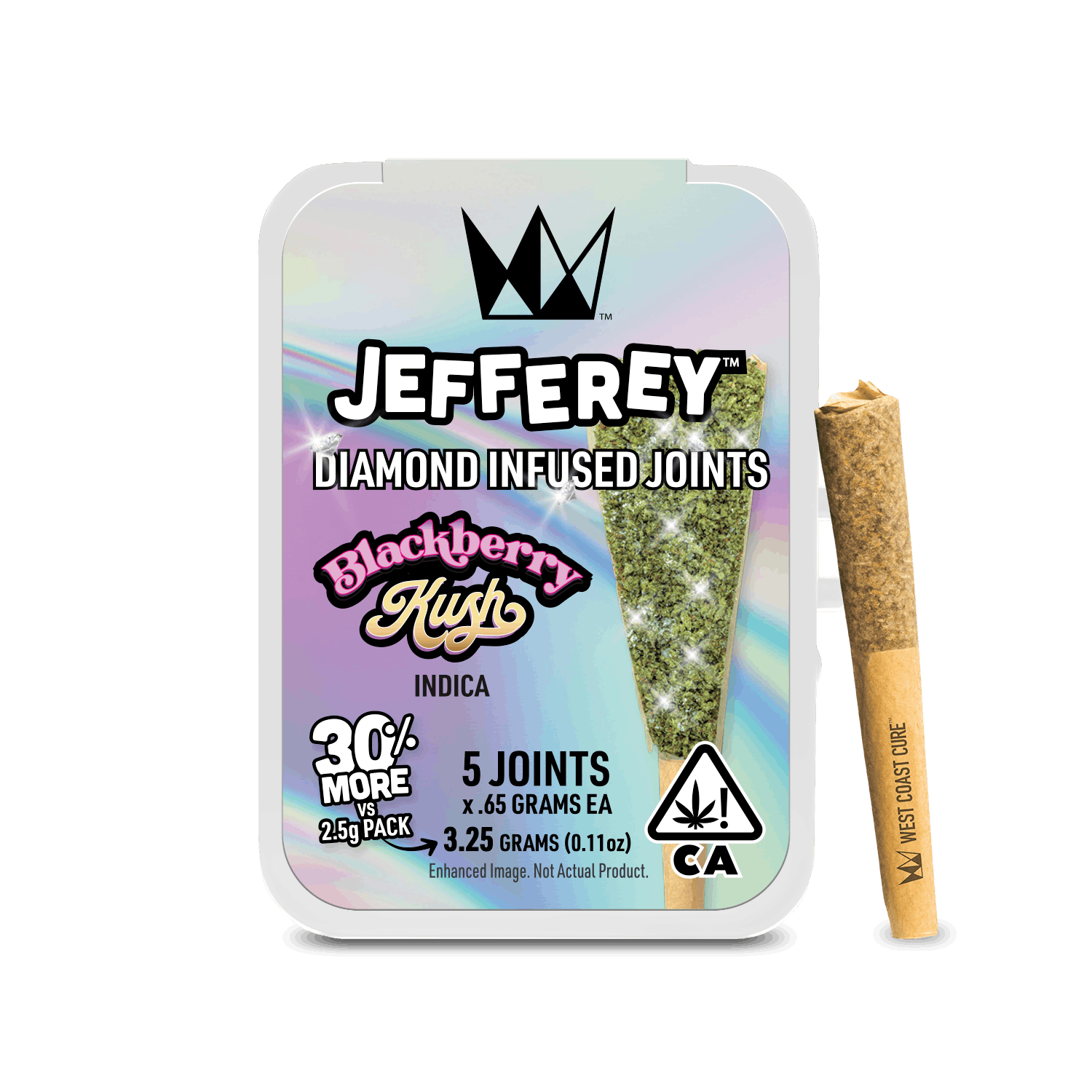 West Coast Cure - Blackberry Kush - Jefferey Infused Joint .65g 5 Pack - 1
