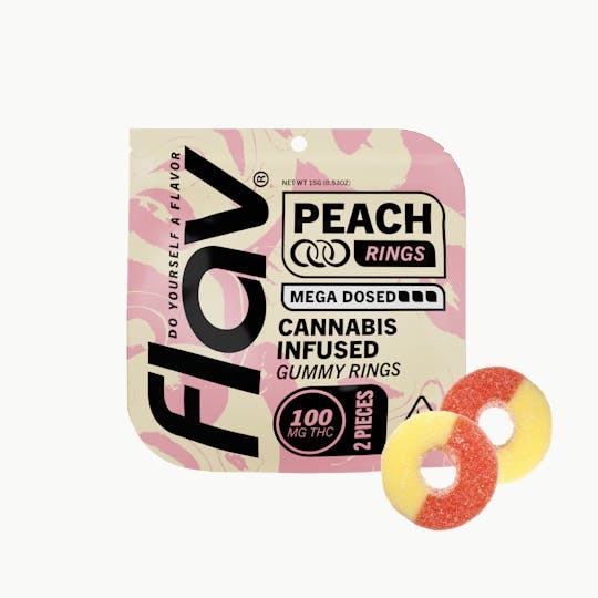 Flav - Megadose Rings - Peach - 100mg - 1
