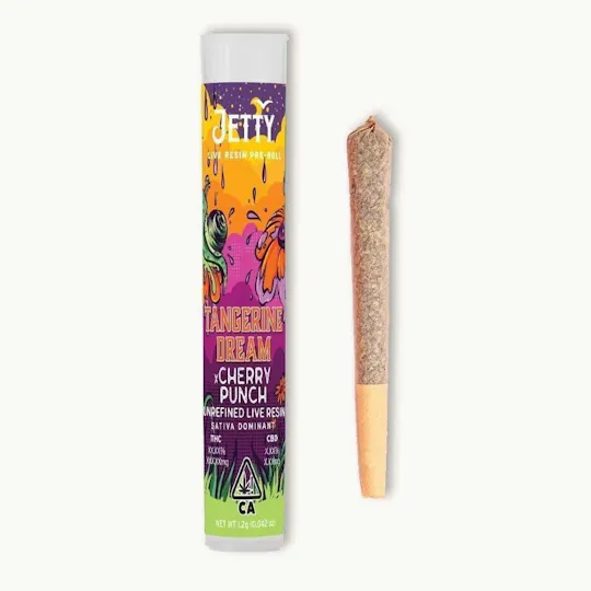 Jetty Extracts - Tangerine Dream x Cherry Punch | Live Resin Infused Joint | 1g - 1
