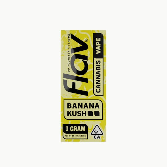 Flav - Vape - All In One - 1.0g - Distillate - Banana Kush - Indica - 1