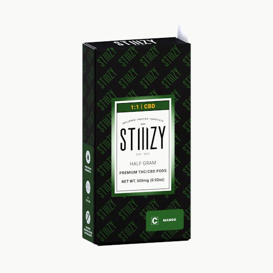 STIIIZY - Vape - MANGO - 1:1 (CBD/THC) PREMIUM POD .5G - IL - 1