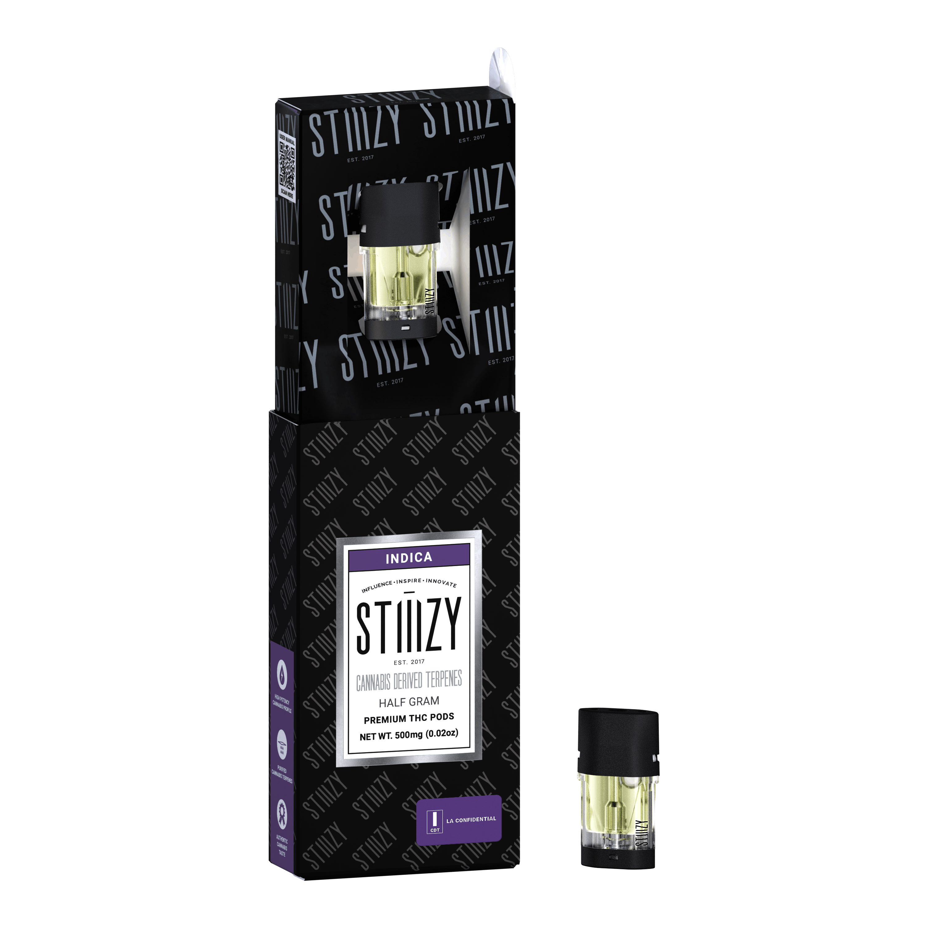STIIIZY - Vape Cartridge - LA CONFIDENTIAL .5G CDT Pod - STIIIZY - 1