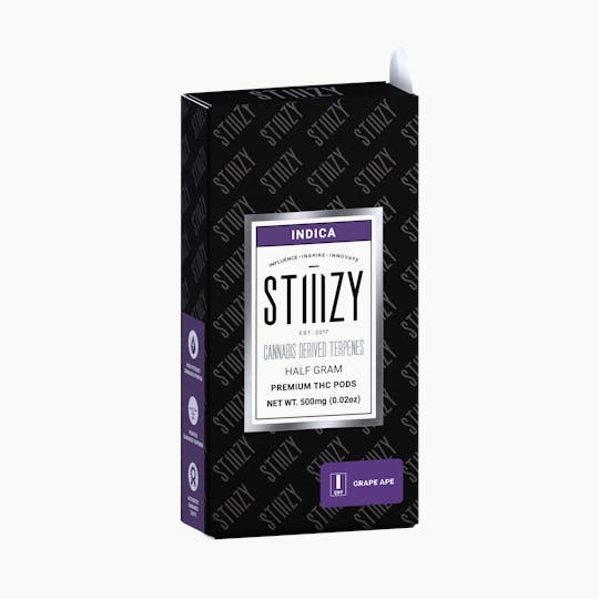 STIIIZY - - GRAPE APE - CANNABIS DERIVED TERPENES POD .5G - IL - 1