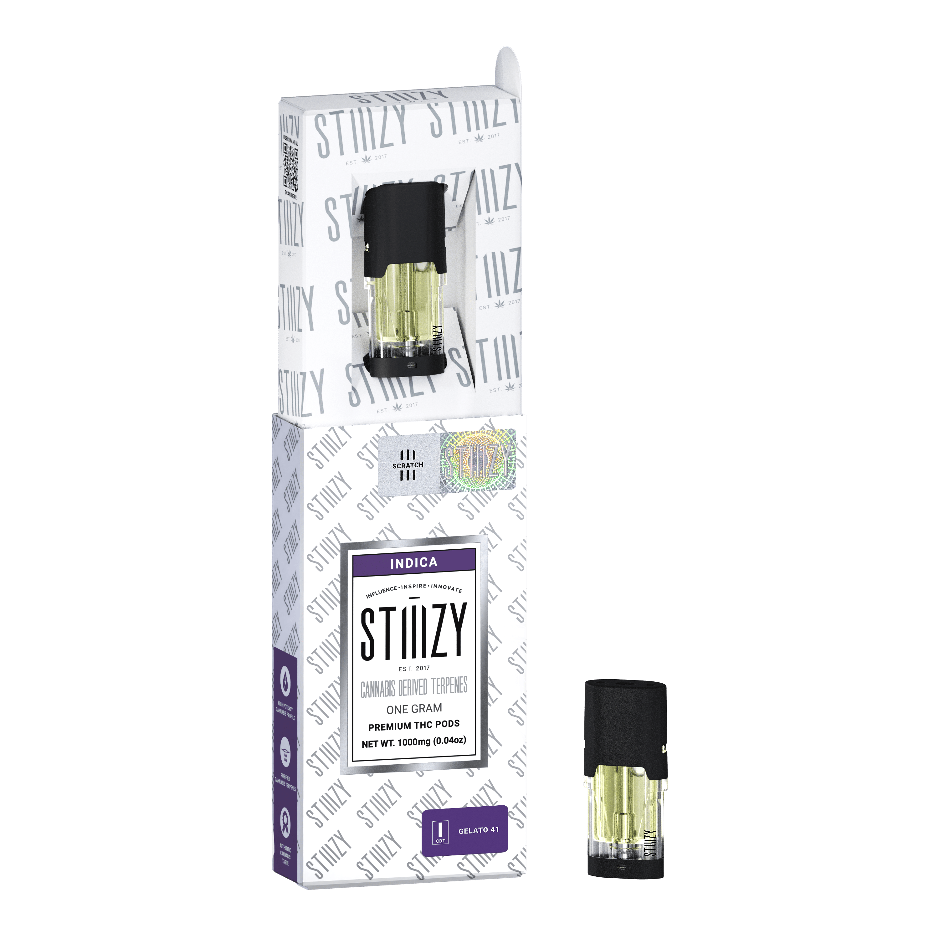 STIIIZY - GELATO 41 - CANNABIS DERIVED TERPENES POD 1G - IL - 1