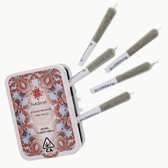 NASHA - Hash Infused PreRolls - 5 pack - Banana Dawg x Banana Dawg - 1