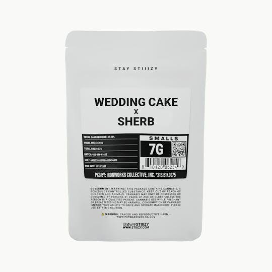 STIIIZY - - WEDDING CAKE X SHERB - 7G White Label Mylar - 1